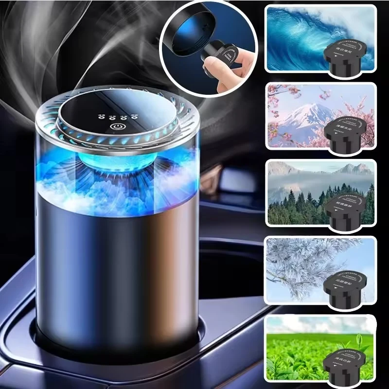 Car Humidifier Essential Oil Diffuser Smart Car Air Freshener Aromatherapy Stron
