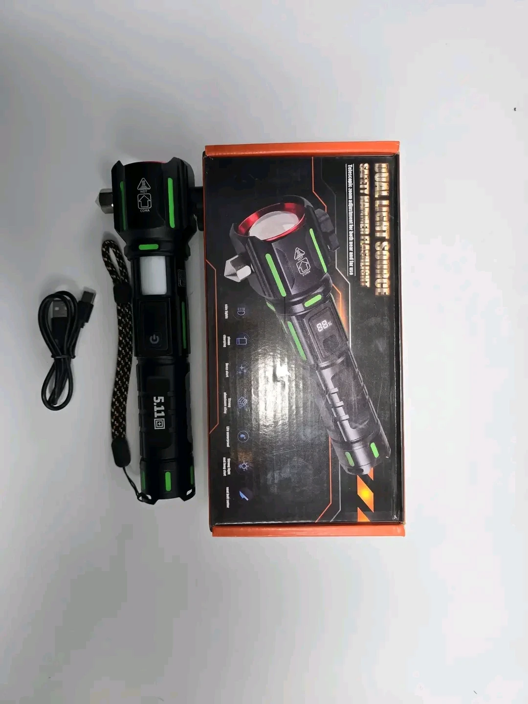 5.11 Dual Light Source Flash Light | Torch Light With USB Charging